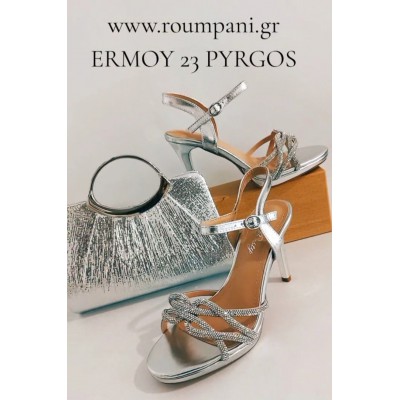HIGH HEEL SANDALS   SILVER 1675