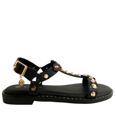ΓΥΝΑΙΚΕΙΑ ΠΑΠΟΥΤΣΙΑ FLAT SANDALS ΜΑΥΡΟ 1702