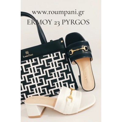 HIGH HEEL MULES WHITE 