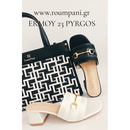 HIGH HEEL MULES WHITE