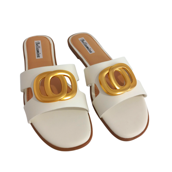 ΓΥΝΑΙΚΕΙΑ ΠΑΠΟΥΤΣΙΑ FLAT SANDALS ΛΕΥΚΟ  1689