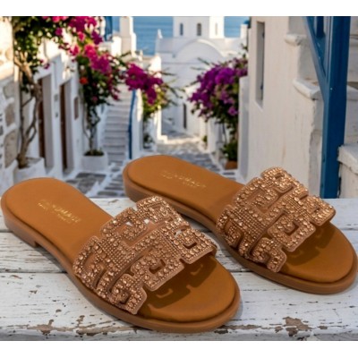 ΓΥΝΑΙΚΕΙΑ ΠΑΠΟΥΤΣΙΑ FLAT SANDALS ΧΡΥΣΟ 1686