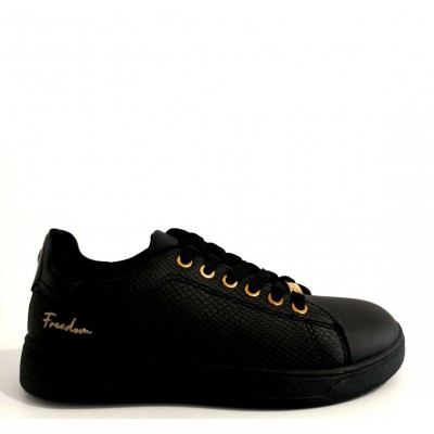 Γυναικεία παπούτσια sneakers  ΜΑΥΡΟ 1398 Γυναικεία παπούτσια sneakers  ΜΑΥΡΟ 1398