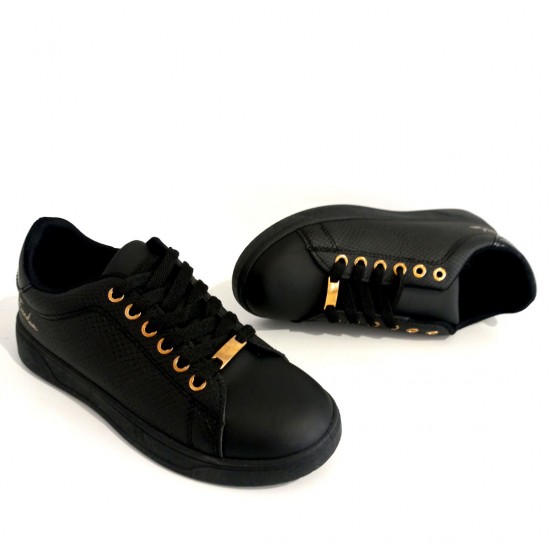 Γυναικεία παπούτσια sneakers  ΜΑΥΡΟ 1398