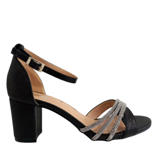 HIGH HEEL SANDALS  BLACK  1930