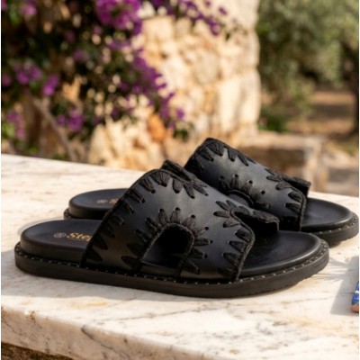 ΓΥΝΑΙΚΕΙΑ ΠΑΠΟΥΤΣΙΑ FLAT SANDALS ΜΑΥΡΟ 1723